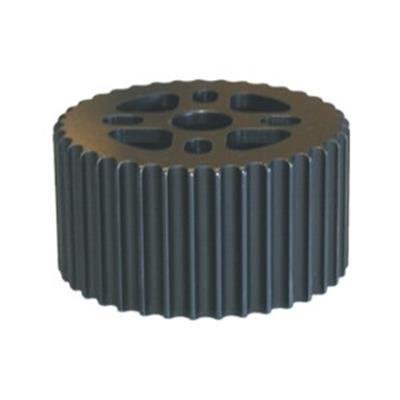 Water Pump Pulley - HTD - 36 Tooth - 2 in Wide - 5/8 or 3/4 in Shaft - 4-Bolt Pattern - Aluminum - Black Anodized - Universal - Each