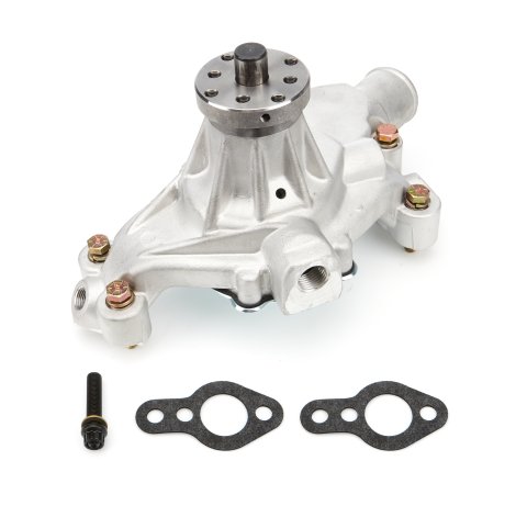 Water Pump - Mechanical - 3/4 in Shaft - Short Design - Aluminum - Natural - Small Block Chevy - Each