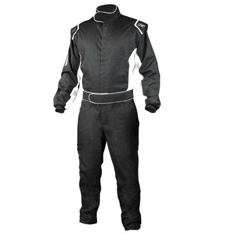 Driving Suit - Challenger - 1-Piece - SFI 3.2A/1 - Single Layer - Fire Retardant Cotton - Boot Cut - Black - Large / X-Large - Each