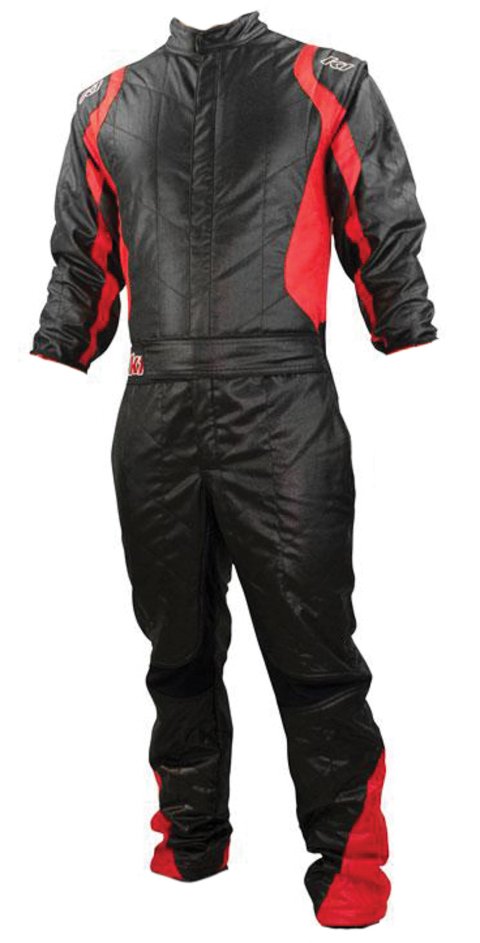Driving Suit - Precision II - 1-Piece - SFI 3.2A/5 - Double Layer - Nomex - Black / Red - 2X-Large - Each