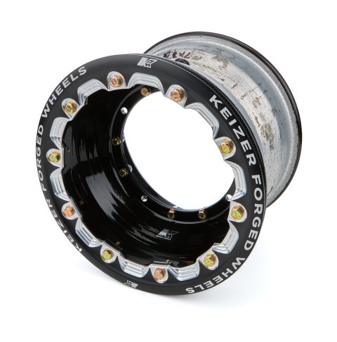 Wheel - 10 x 7 in - 3.000 in Backspace - 4 x 6.75 in Bolt Pattern - Beadlock - Aluminum - Black Powder Coat - Each