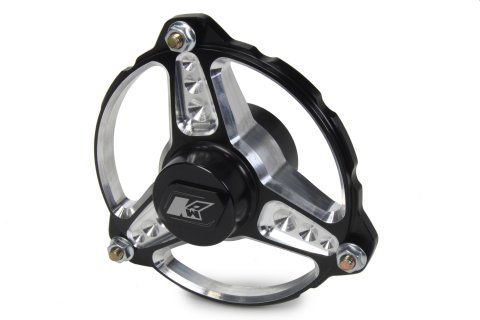 Wheel Hub - Front - Passenger Side - 3 Pin - Direct Mount - Bearings - Aluminum - Black Anodized - Micro / Mini - Each
