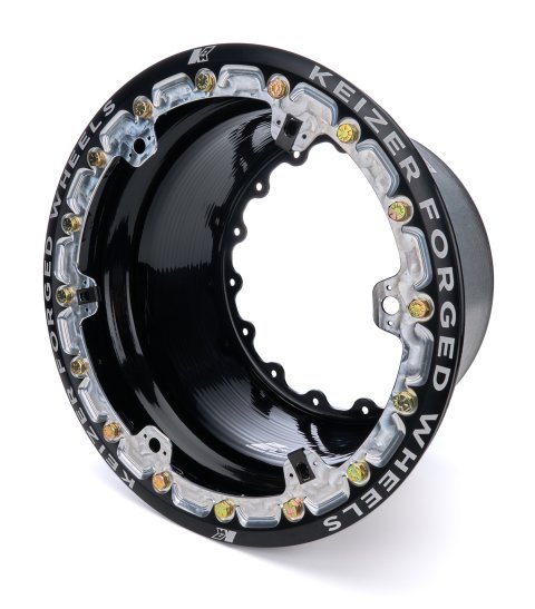 Wheel Shell - Outer - 15 x 9 in - Beadlock - Aluminum - Black Powder Coat - Each