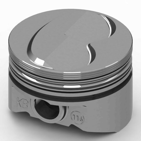 Piston - KB Series - Hypereutectic - 4.030 in Bore - 5/64 x 5/64 x 3/16 in Ring Grooves - Plus 2.60 cc - Small Block Ford - Set of 8