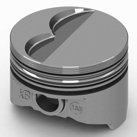 Piston - KB Series - Hypereutectic - 4.160 in Bore - 5/64 x 5/64 x 3/16 in Ring Grooves - Minus 6.00 cc - Pontiac V8 - Set of 8