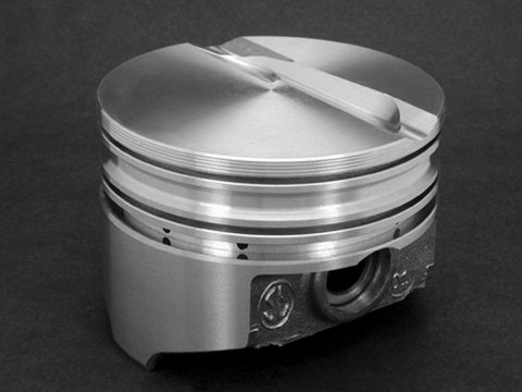 Piston - KB Series - Hypereutectic - 4.040 in Bore - 5/64 x 5/64 x 3/16 in Ring Grooves - Minus 7.00 cc - Small Block Chevy - Set of 8