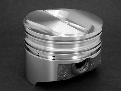 Piston - KB Series - Hypereutectic - 4.060 in Bore - 5/64 x 5/64 x 3/16 in Ring Grooves - Plus 0.50 cc - Small Block Chevy - Set of 8