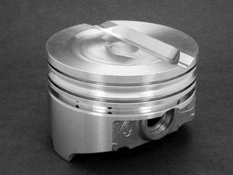 Piston - KB Series - Hypereutectic - 4.155 in Bore - 5/64 x 5/64 x 3/16 in Ring Grooves - Minus 12.00 cc - Small Block Chevy - Set of 8