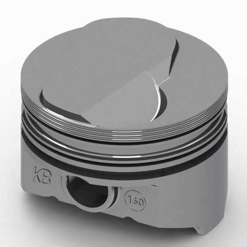 Piston - KB Series - Hypereutectic - 4.165 in Bore - 5/64 x 5/64 x 3/16 in Ring Grooves - Plus 17.00 cc - Big Block Chevy - Set of 8