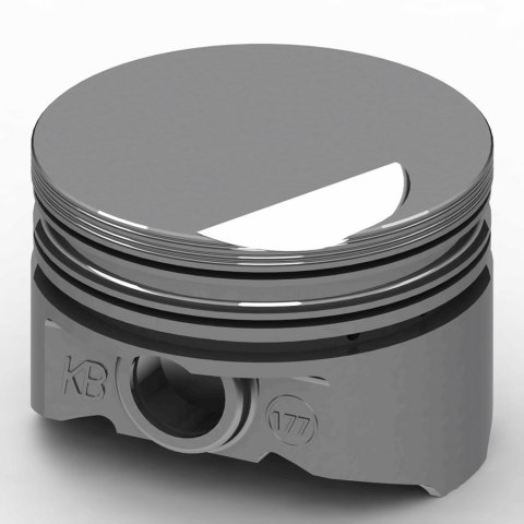 Piston - KB Series - Hypereutectic - 4.040 in Bore - 5/64 x 5/64 x 3/16 in Ring Grooves - Minus 2.00 cc - Ford Cleveland / Modified - Set of 8