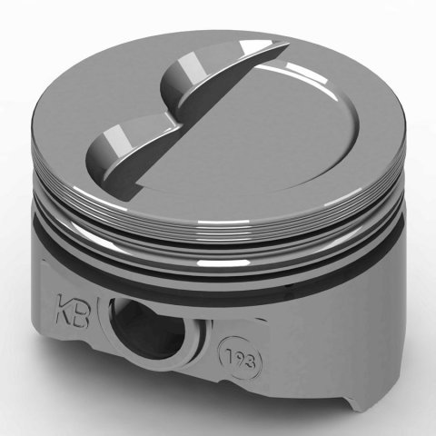 Piston - KB Series - Hypereutectic - 4.030 in Bore - 5/64 x 5/64 x 3/16 in Ring Grooves - Minus 12.00 cc - Small Block Chevy - Set of 8