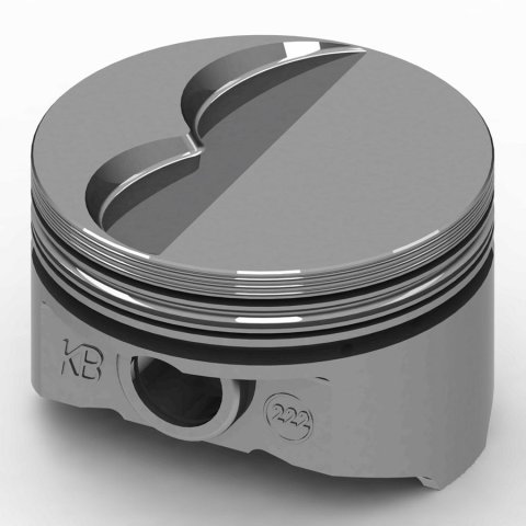 Piston - KB Series - Hypereutectic - 4.190 in Bore - 5/64 x 1/16 x 3/16 in Ring Grooves - Minus 6.00 cc - Pontiac V8 - Set of 8
