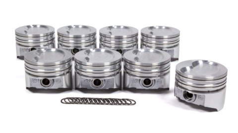 Piston - KB Series - Hypereutectic - 4.030 in Bore - 5/64 x 5/64 x 3/16 in Ring Grooves - Minus 19.50 cc - Small Block Ford - Set of 8