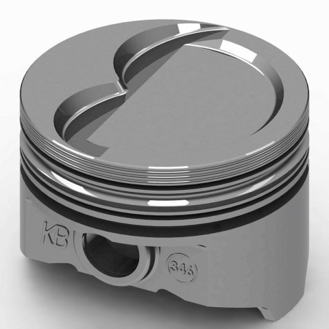 Piston - KB Series - Hypereutectic - 4.150 in Bore - 5/64 x 5/64 x 3/16 in Ring Grooves - Minus 17.00 cc - Pontiac V8 - Set of 8