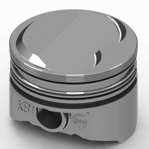 Piston - KB Series - Hypereutectic - 3.940 in Bore - 5/64 x 5/64 x 3/16 in Ring Grooves - Plus 6.00 cc - Small Block Mopar - Set of 8