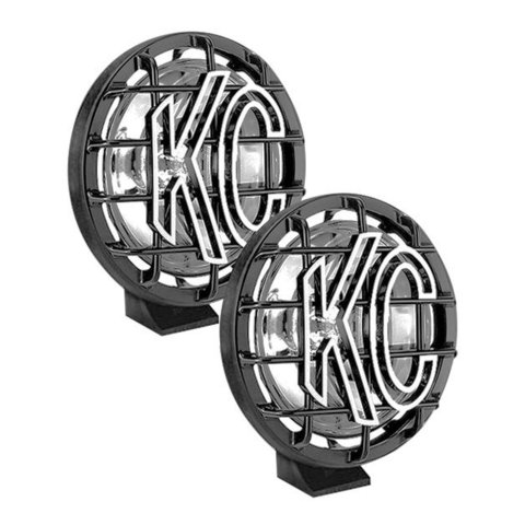 Light Assembly - Apollo Pro - Spot - 6 in Round - 100 Watts - Halogen - Surface Mount - Plastic - Black - Pair