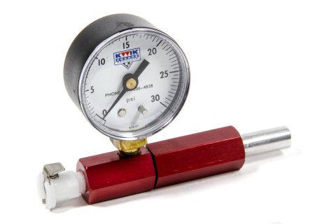Tire Pressure Relief Valve Setting Tool - 0-30 psi Gauge - Aluminum / Steel - Red - Each
