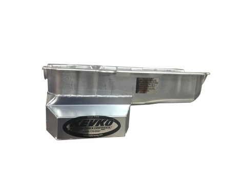 Engine Oil Pan - Claimer - Rear Sump - 6 qt - 7.25 in Deep - Passenger Side Dipstick - Steel - Zinc Plated - 2-Piece Seal - Small Block Chevy - Kit
