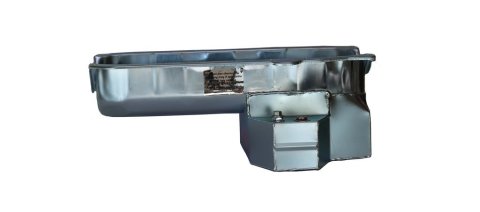 Engine Oil Pan - Sportsman - Rear Sump - 7 qt - 8 in Deep - Full Louvered Aluminum Windage Tray - Drivers / Passenger Side Dipstick - Steel - Zinc Plated - 2-Piece Seal - Small Block Chevy - Kit