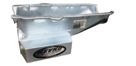 Engine Oil Pan - 602 Crate Hobby Stock - Rear Sump - 6 qt - 7.5 in Deep - Steel - Zinc Plated - 1-Piece Seal - Small Block Chevy - Each