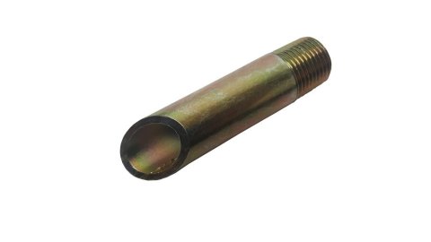 Pipe Nipple - 1/2 in NPT Thread - Weld-On - Steel - Zinc Oxide - Kevko Crankcase Evacuation System - Each