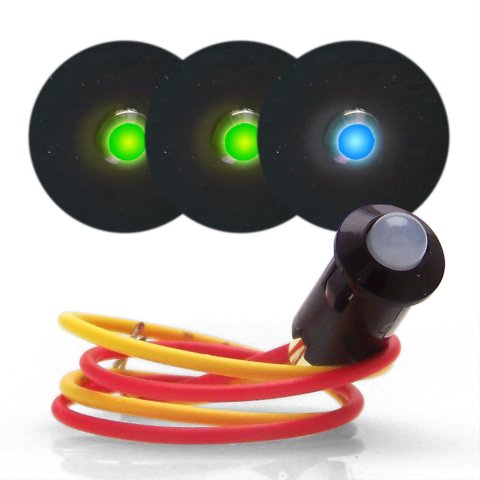 Indicator Light - 10 mm OD - LED - Green / Blue - Universal - Kit