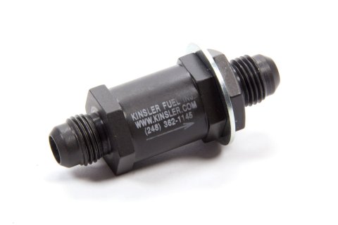 Bypass Valve Jet Can - Poppet / Springs / Shims - 6 AN Male Inlet - 6 AN Male Outlet - Aluminum - Black Anodized - Each