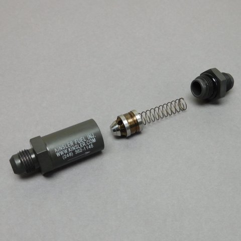 Fuel Bypass Valve - High-Flow - 6 AN Inlet - 6 AN Outlet - Aluminum - Gray Anodized - Universal - Each