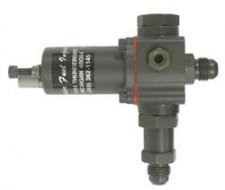 Fuel Bypass Valve - High-Speed - Adjustable - 48 to 110 psi - 6 AN Inlet - 6 AN Outlet - Aluminum - Gray Anodized - Universal - Each