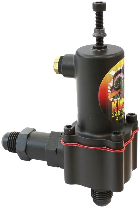 Fuel Bypass Valve - K-140 - High-Speed - 65-130 psi - 6 AN Inlet - 6 AN Outlet - Aluminum - Gray Anodized - Universal - Each