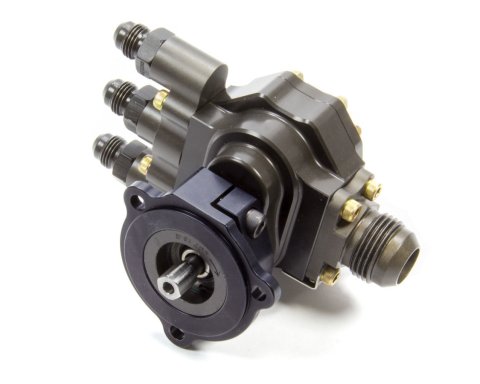 Fuel Pump - Tough Pump 400 - Hex Driven - In-Line - 12 AN Male Inlet - Three 6 AN Male Outlets - Aluminum - Black Anodized - Alcohol / E85 / Gas - Each