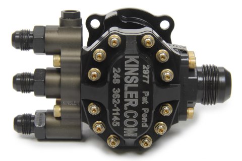 Fuel Pump - Tough Pump 450 - Hex Driven - In-Line - 12 AN Male Inlet - Three 6 AN Male Outlets - Aluminum - Black Anodized - Alcohol / E85 / Gas - Each