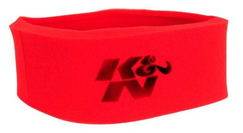 Air Filter Wrap - Reusable - 14 in OD - 5 in Tall - Foam - Red - Each