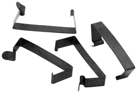 Air Filter Spring Clips - Steel - Black Paint - K&N 14 x 4 Flow Control Air Cleaner - Set of 4