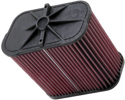 Air Filter Element - Rectangular - 8.438 x 8.75 x 4.875 in - Synthetic Reusable - Red - BMW M3 2008-09 - Each