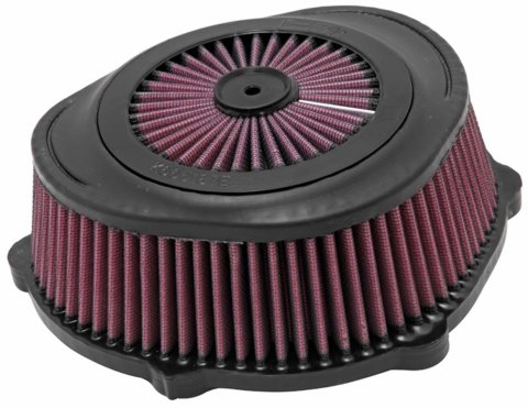 Air Filter Element - Unique - 9.5 in OD Base - 5.5 in OD Top - 3.75 in Tall - Reusable Cotton - Red - Kawasaki KX 2006-16 - Each