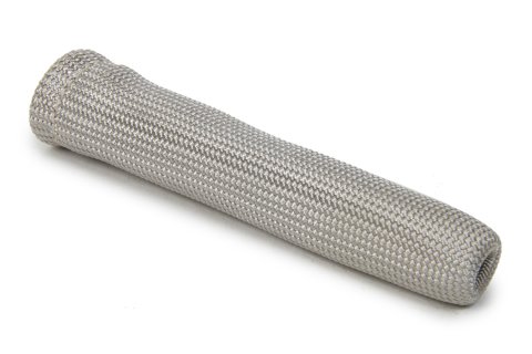 Spark Plug Boot Sleeve - 1 in Diameter - 5.5 in Long - Fiberglass Cloth - Straight - Silver - GM 18 Degree - Each