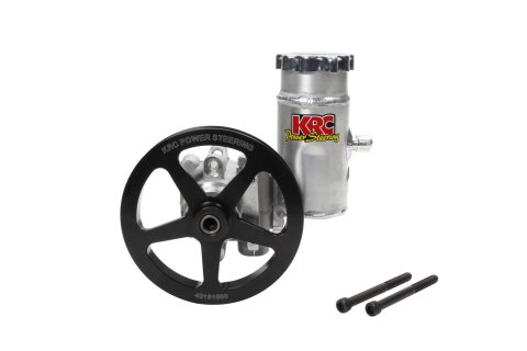 Power Steering Pump - Elite - Adjustable psi - 6 in V-Belt Pulley / Bolt-On Tank Included - Aluminum - Natural - GM Type II - Universal - Each