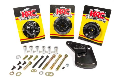 Pulley Kit - 6-Rib Serpentine - 15 Percent Reduction - Aluminum - Black Anodized - Small Block Ford - Kit