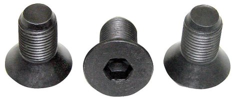 Brake Rotor Bolt - 1/2-20 in Thread - 0.675 in Long - Allen Head - Cap Screw - Steel - Natural - Left Front Rotor - Each