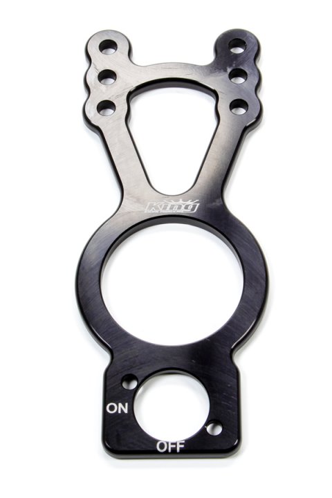 Steering Box Mount - Fuel Shutoff Mount - Aluminum - Black Anodized - Sprint Car - Each