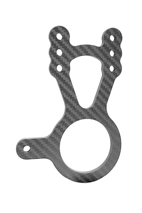 Steering Box Mount - Fuel Shutoff Mount - Carbon Fiber - Natural - Sprint Car - Each
