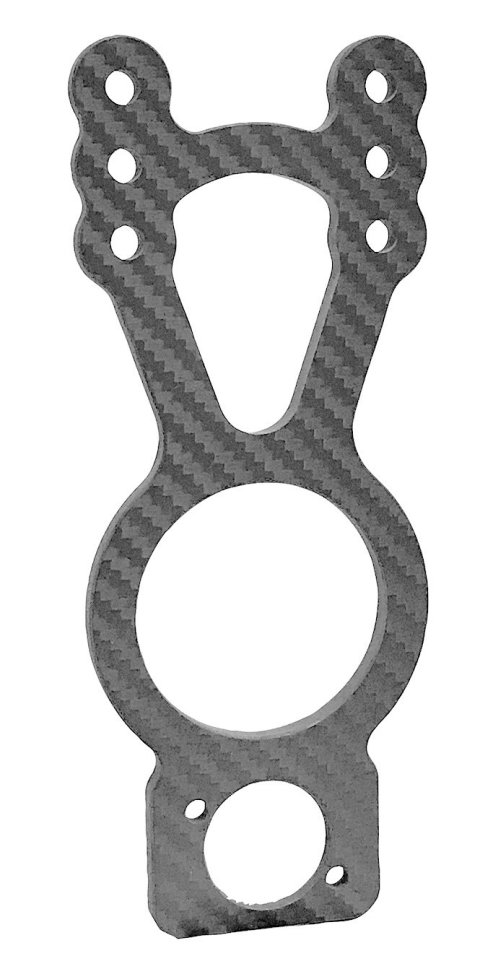 Steering Box Mount - Fuel Shutoff Mount - Bottom - Carbon Fiber - Natural - Sprint Car - Each