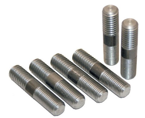 Torque Tube Stud - 3/8-16 in Base Thread - 3/8-24 in Top Thread - 1.875 in Long - Chromoly - Natural - Set of 6