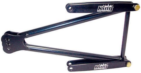 Jacobs Ladder - Adjustable - 13.625 in Long - Hardware / Straps - Chromoly - Black Powder Coat - Sprint Car - Kit
