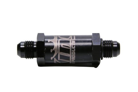 Bypass Valve Jet Can - 6 AN Inlet - 6 AN Outlet - Aluminum - Black Anodized - Sprint Car - Each