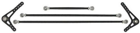 Throttle Linkage - Bell Crank / Hardware / Linkage / Rod Ends - Aluminum - Black Anodized - Sprint Car - Kit