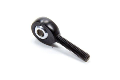 Rod End - Spherical - 3/16 in Bore - 10-32 Left Hand Male Thread - Aluminum - Black Anodized - Each