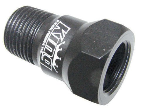 Fitting - Adapter - Straight - 5/8-18 in Female to 3/8 in NPT Male - Aluminum - Black Anodized - Mechanical Temperature Gauges - Each