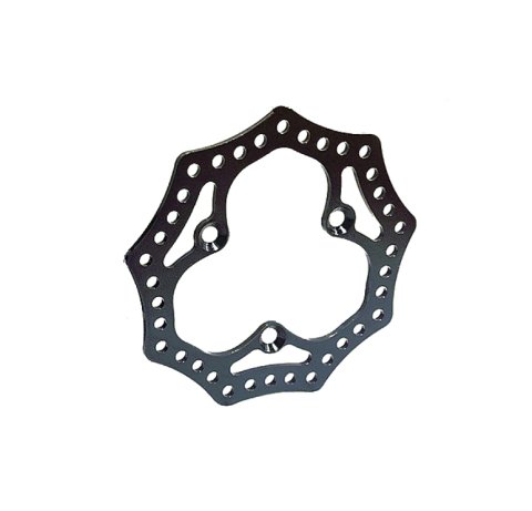 Brake Rotor - Front - Driver Side - Drilled - 10.750 in OD - 0.375 in Thick - Drilled - Steel - Natural - Sprint Car - Each